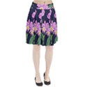 Vector Hand Drawn Orchid Flower Pattern Pleated Skirt View1