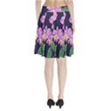 Vector Hand Drawn Orchid Flower Pattern Pleated Skirt View2
