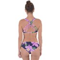 Vector Hand Drawn Orchid Flower Pattern Criss Cross Bikini Set View2