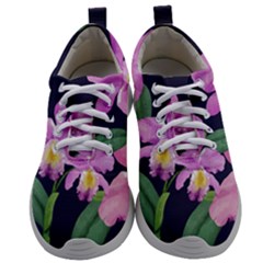 Vector Hand Drawn Orchid Flower Pattern Mens Athletic Shoes by Sobalvarro
