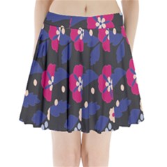 Vector Seamless Flower And Leaves Pattern Pleated Mini Skirt by Sobalvarro