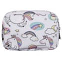 Cute Unicorns With Magical Elements Vector Make Up Pouch (Small) View2