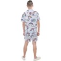 Cute Unicorns With Magical Elements Vector Men s Mesh Tee and Shorts Set View2