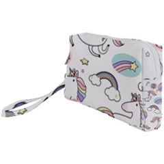 Cute Unicorns With Magical Elements Vector Wristlet Pouch Bag (small) by Sobalvarro