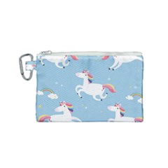 Unicorn Seamless Pattern Background Vector (2) Canvas Cosmetic Bag (small) by Sobalvarro
