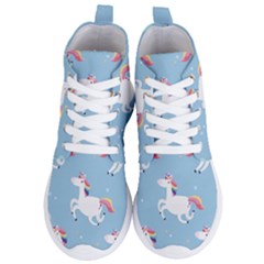 Unicorn Seamless Pattern Background Vector (2) Women s Lightweight High Top Sneakers by Sobalvarro