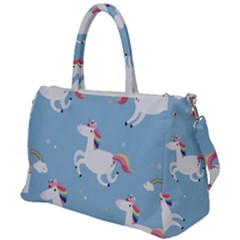 Unicorn Seamless Pattern Background Vector (2) Duffel Travel Bag by Sobalvarro