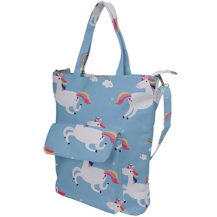 Unicorn Seamless Pattern Background Vector (2) Shoulder Tote Bag