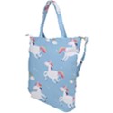 Unicorn Seamless Pattern Background Vector (2) Shoulder Tote Bag View2