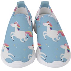 Unicorn Seamless Pattern Background Vector (2) Kids  Slip On Sneakers by Sobalvarro