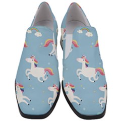 Unicorn Seamless Pattern Background Vector (2) Women Slip On Heel Loafers by Sobalvarro