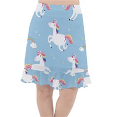 Unicorn Seamless Pattern Background Vector (2) Fishtail Chiffon Skirt by Sobalvarro