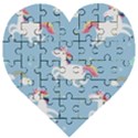 Unicorn Seamless Pattern Background Vector (2) Wooden Puzzle Heart View1