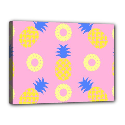 Pop Art Pineapple Seamless Pattern Vector Canvas 16  X 12  (stretched) by Sobalvarro