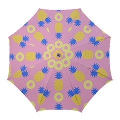 Pop Art Pineapple Seamless Pattern Vector Golf Umbrellas by Sobalvarro