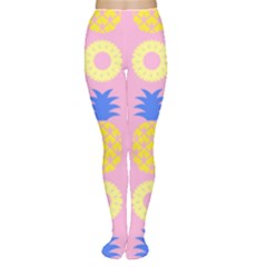 Pop Art Pineapple Seamless Pattern Vector Tights by Sobalvarro