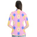 Pop Art Pineapple Seamless Pattern Vector Drape Collar Cardigan View2