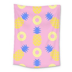 Pop Art Pineapple Seamless Pattern Vector Medium Tapestry by Sobalvarro