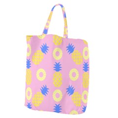 Pop Art Pineapple Seamless Pattern Vector Giant Grocery Tote by Sobalvarro