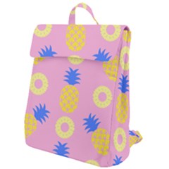 Pop Art Pineapple Seamless Pattern Vector Flap Top Backpack by Sobalvarro