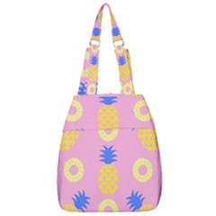 Pop Art Pineapple Seamless Pattern Vector Center Zip Backpack by Sobalvarro