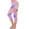 Pop Art Pineapple Seamless Pattern Vector Lightweight Velour Capri Yoga Leggings View2