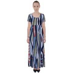 Borastapeter Scandinavian Designers High Waist Short Sleeve Maxi Dress by Sobalvarro