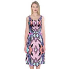 Marble Texture Print Fashion Style Patternbank Vasare Nar Abstract Trend Style Geometric Midi Sleeveless Dress