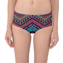 Ethnic  Mid-waist Bikini Bottoms by Sobalvarro