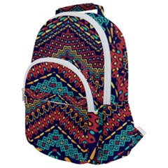 Ethnic  Rounded Multi Pocket Backpack