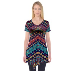 Ethnic  Short Sleeve Tunic  by Sobalvarro