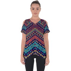 Ethnic  Cut Out Side Drop Tee