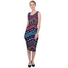 Ethnic  Sleeveless Pencil Dress