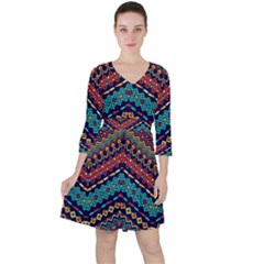 Ethnic  Ruffle Dress