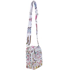 Set Kawaii Doodles Shoulder Strap Belt Bag