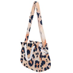 Leopard Pattern Funny Drawing Seamless Pattern Rope Handles Shoulder Strap Bag by Vaneshart