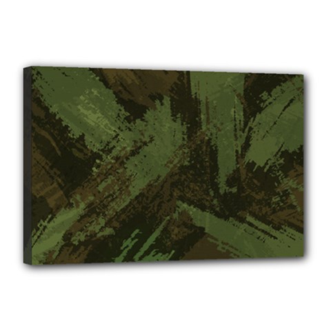 Camouflage Brush Strokes Background Canvas 18  X 12  (stretched)