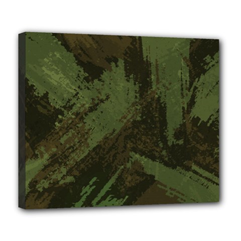 Camouflage Brush Strokes Background Deluxe Canvas 24  X 20  (stretched) by Vaneshart