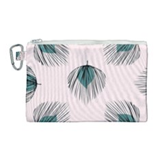 Green Tropical Leaves Seamless Pattern Canvas Cosmetic Bag (large) by Vaneshart