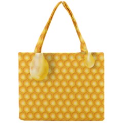 Abstract Honeycomb Background With Realistic Transparent Honey Drop Mini Tote Bag by Vaneshart