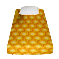 Abstract Honeycomb Background With Realistic Transparent Honey Drop Fitted Sheet (single Size) by Vaneshart