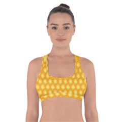 Abstract Honeycomb Background With Realistic Transparent Honey Drop Cross Back Sports Bra by Vaneshart