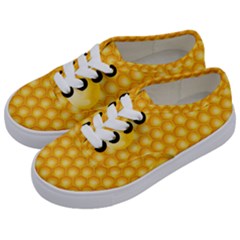 Abstract Honeycomb Background With Realistic Transparent Honey Drop Kids  Classic Low Top Sneakers by Vaneshart