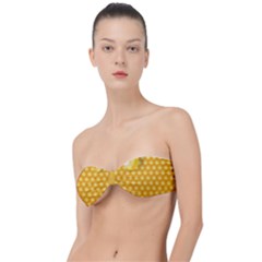 Abstract Honeycomb Background With Realistic Transparent Honey Drop Classic Bandeau Bikini Top  by Vaneshart