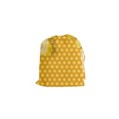 Abstract Honeycomb Background With Realistic Transparent Honey Drop Drawstring Pouch (xs) by Vaneshart