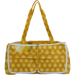 Abstract Honeycomb Background With Realistic Transparent Honey Drop Multi Function Bag by Vaneshart