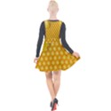 Abstract Honeycomb Background With Realistic Transparent Honey Drop Plunge Pinafore Velour Dress View2