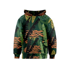 Abstract Seamless Pattern With Tropical Leaves Kids  Pullover Hoodie by Vaneshart