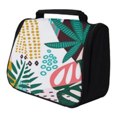 Abstract Seamless Pattern With Tropical Leaves Full Print Travel Pouch (small)