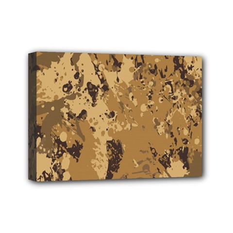 Abstract Grunge Camouflage Background Mini Canvas 7  X 5  (stretched) by Vaneshart